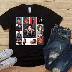Janet Jackson Graphic Tee 90S Pop Legend Music Tour Fan Unisex T-Shirt